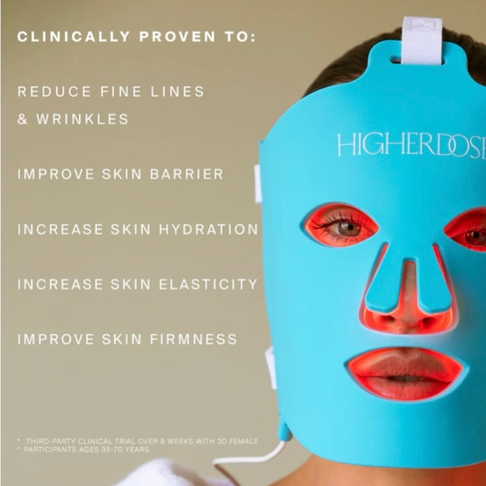 HigherDOSE Red Light Face Mask / Red Light Therapy mask / Red Light mask